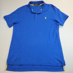 US Polo Assn.‎ Luxury Feel Polo Shirt Size Medium Royal Blue Short Sleeve Mens